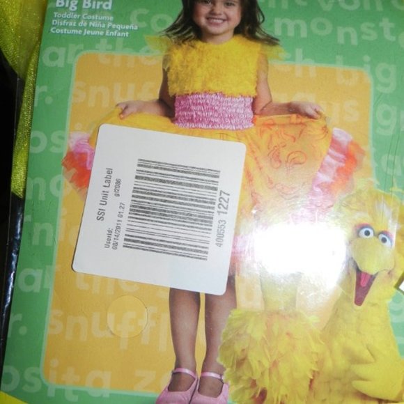 SESAME STREET "BIG BIRD" FRILLY  ADORED GIRLS SIZE 2T COMPLETE COSTUME SET NWT! - Picture 5 of 12